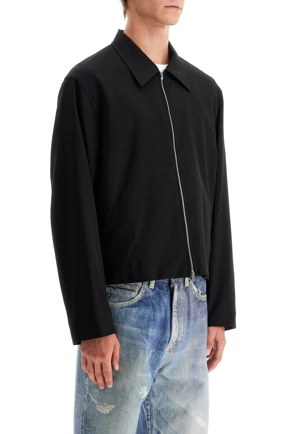 wool twill blouson