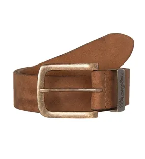 Wrangler Basic Leather Logo Belt Cognac