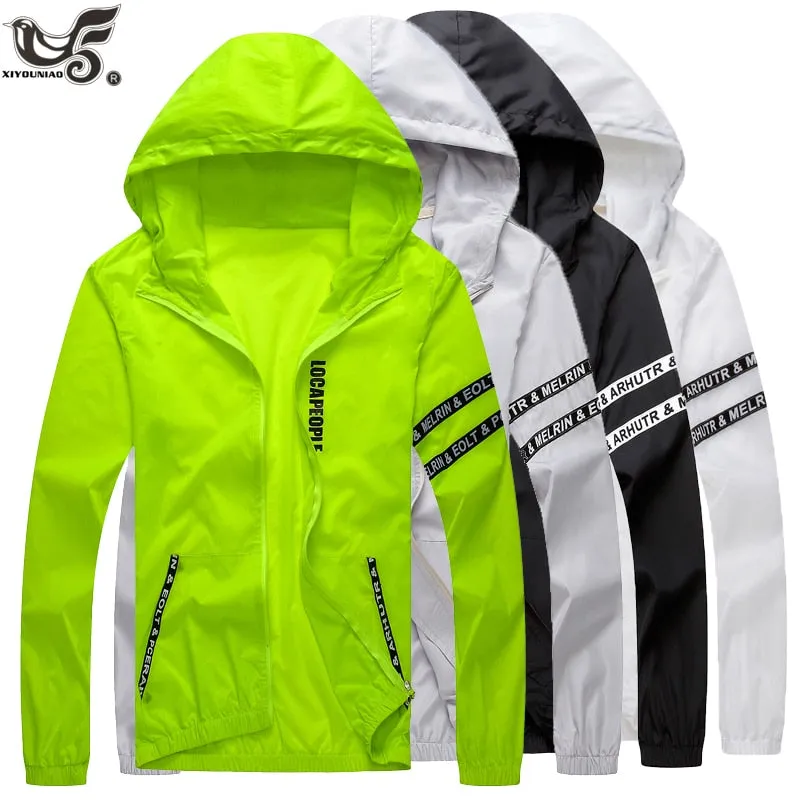 Xituodai Men`s windbreaker summer Sun protection jacket outwear sports Cycling Thin  hooded coats men jaqueta masculina Brand cl